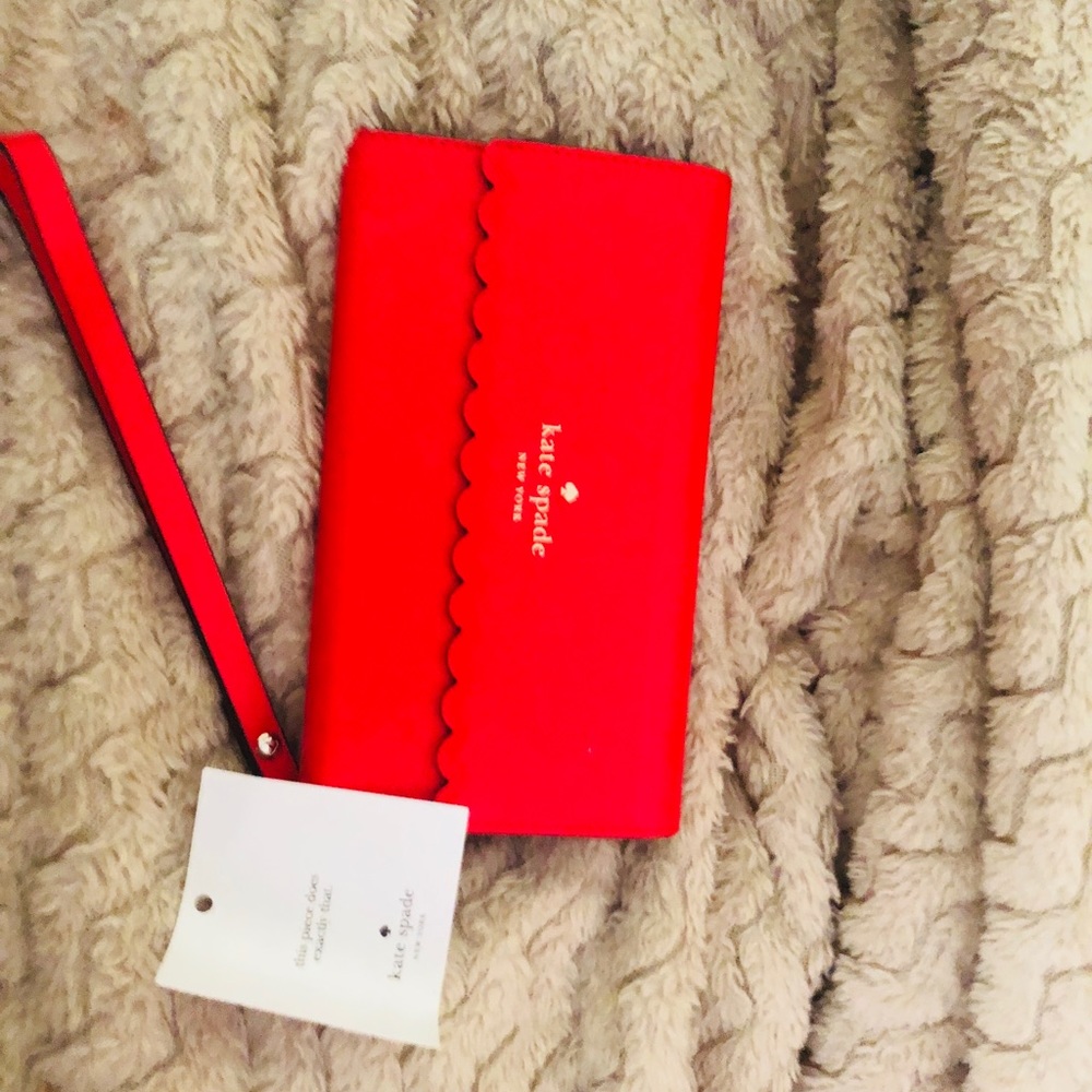 Kate Spade scallop folio wristlet iPhone X case